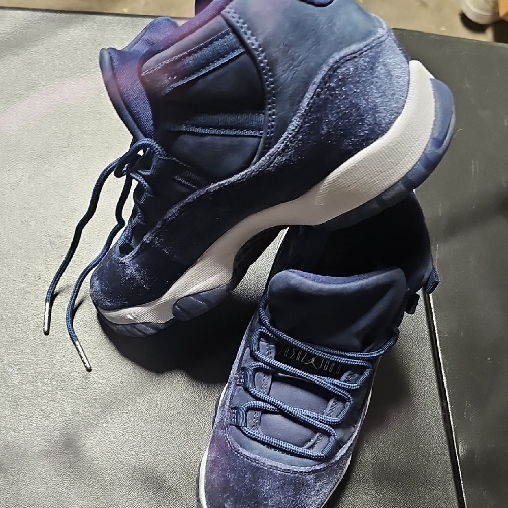 Jordan's Blue Velvet Sneakers